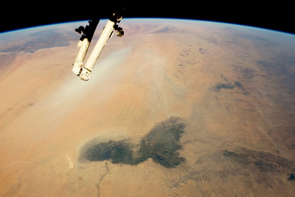 Lake Chad and the Sahara desert