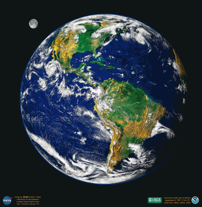 Снимок Земли - NASA, 9 сентября 1997 г.