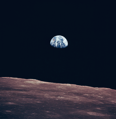 Вид Земли, снятый экипажем Аполлон 11 в 1969 году