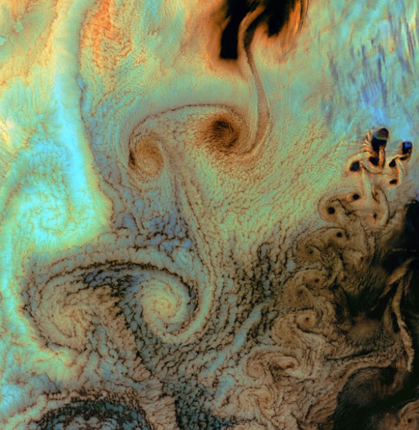 The vortices background of the Pocket, Aleutian Islands