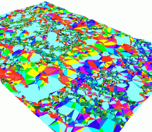 Цифровая модель рельефа с рассчитанной экспозицией склонов
